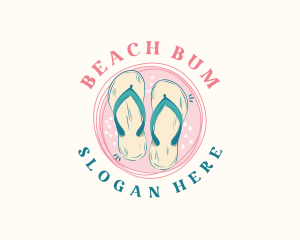 Beach Sandals Footwear logo design