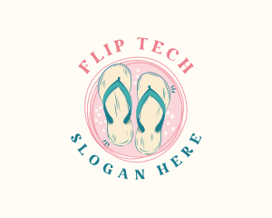 Beach Sandals Footwear logo design