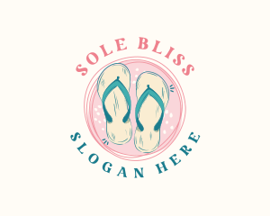 Beach Sandals Footwear logo design