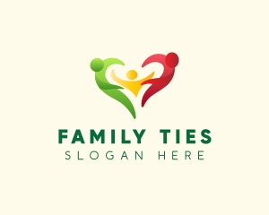 Family People Heart logo design