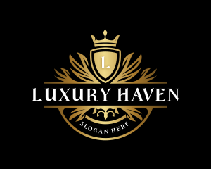 Luxurious Crown Shield logo design