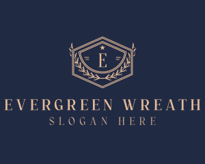 Royalty Wreath Shield logo design