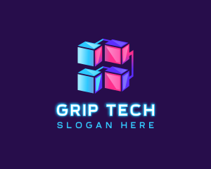 Cyber Tech Cube logo design