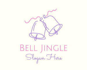 Wedding Bells Outline logo design