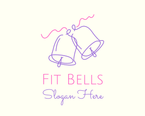 Wedding Bells Outline logo design