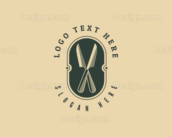 Oval Kitchen Knife Logo