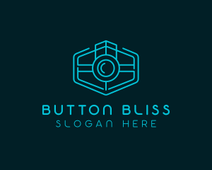 Minimalist Camera Lens logo design