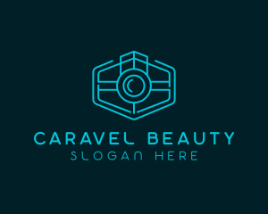 Minimalist Camera Lens logo design