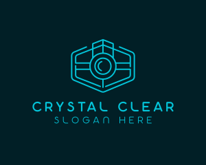 Minimalist Camera Lens logo design