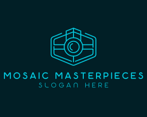 Minimalist Camera Lens logo design