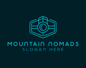 Minimalist Camera Lens logo design