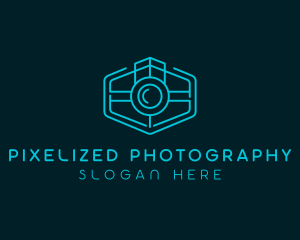 Minimalist Camera Lens logo design