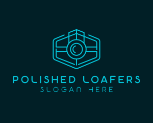 Minimalist Camera Lens logo design