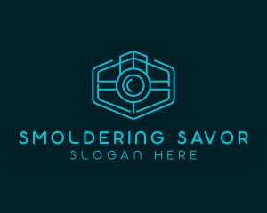 Minimalist Camera Lens logo design