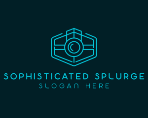 Minimalist Camera Lens logo design