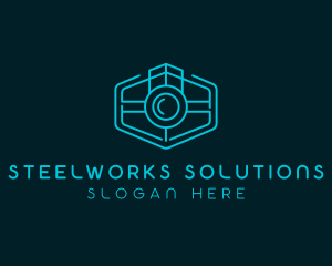 Minimalist Camera Lens logo design