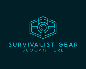 Minimalist Camera Lens logo design