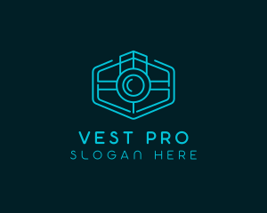 Minimalist Camera Lens logo design