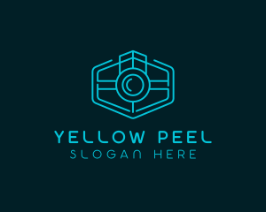 Minimalist Camera Lens logo design