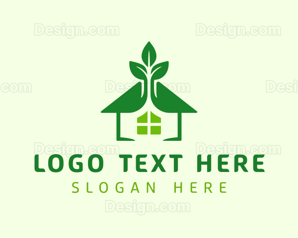 Green Natural House Logo