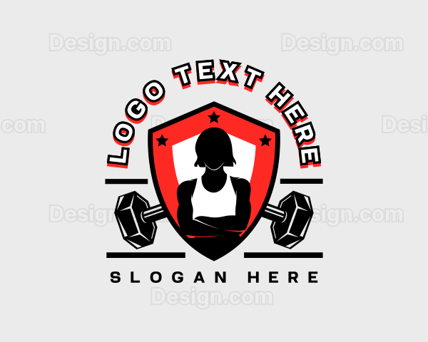 Woman Fitness Coach Logo