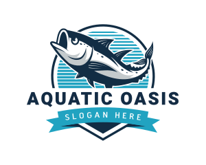 Fish Aquatic Seafood logo design