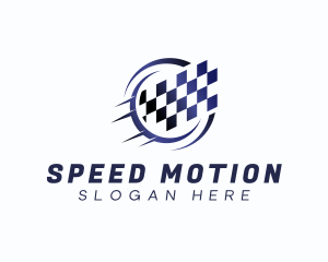 Race Automotive Flag logo design