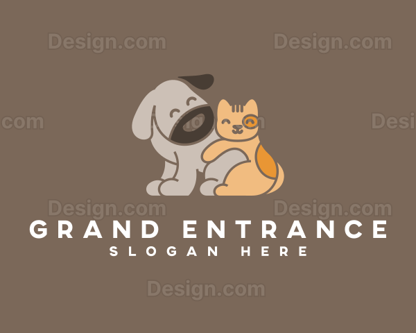 Pet Dog Cat Veterinary Logo