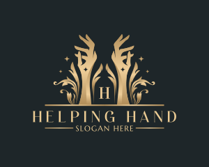 Luxury Hand Wellness logo design