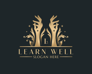 Luxury Hand Wellness logo design