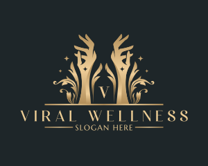 Luxury Hand Wellness logo design