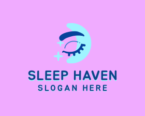 Sleep Moon Stars logo design