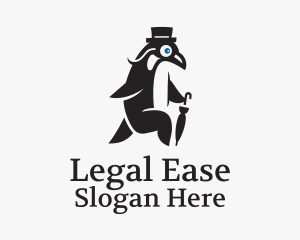 Hipster Classy Penguin Logo