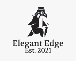 Hipster Classy Penguin logo design