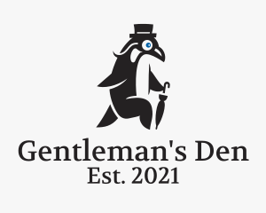 Hipster Classy Penguin logo design