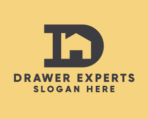 House Home Letter D  logo design