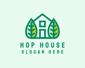 Tree Leaf House  logo design