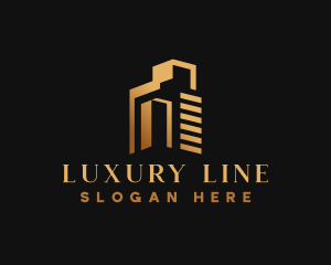 Luxury Building Real Estate logo design