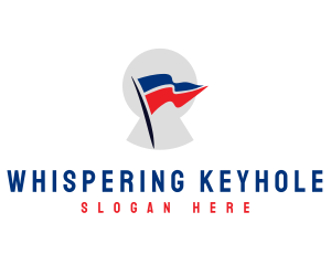 Privacy Flag Keyhole logo design