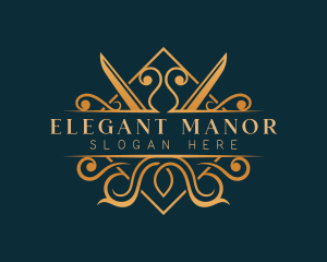 Elegant Scissor Tailoring  logo design