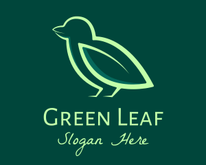 Green Leaf Bird logo design