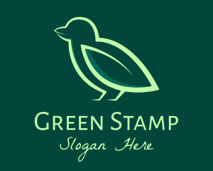 Green Leaf Bird logo design