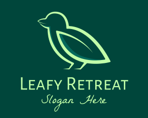 Green Leaf Bird logo design