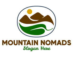 Mountain Leaf View  logo design