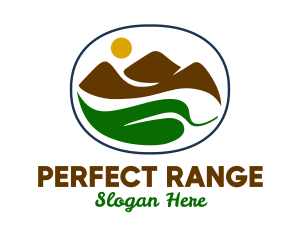 Mountain Leaf View  logo design