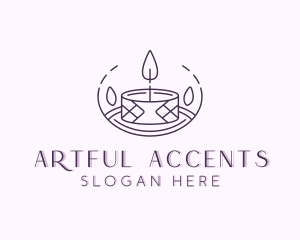 Tealight Candle Decor logo design