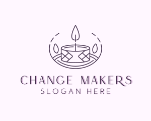 Tealight Candle Decor logo design