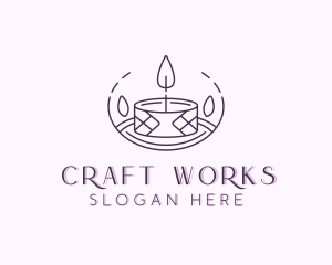 Tealight Candle Decor logo design