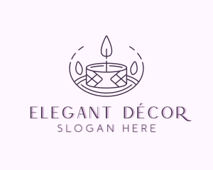 Tealight Candle Decor logo design