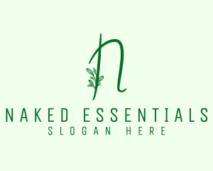 Natural Elegant Letter N logo design